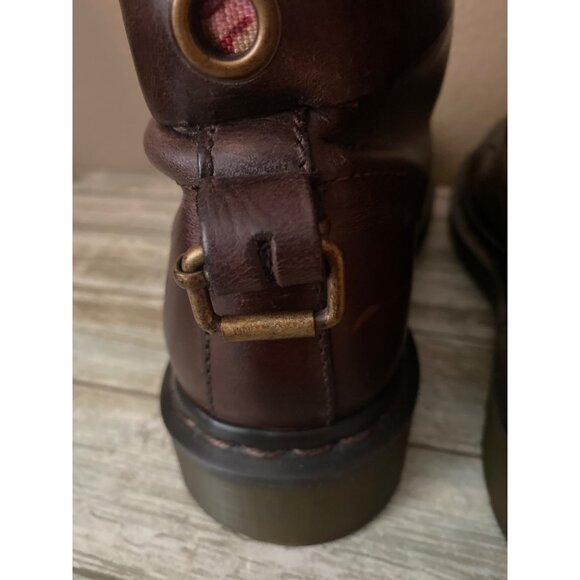 Dr Martens Triumph 1914 Brown Leather Floral Fold-Over Boots 14 Eyelet Women’s 7 - Picture 14 of 16